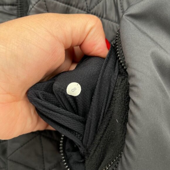 Lululemon Jacket FLEECY KEEN JACKET lll Reflective Winter Hoodie Black Size 8 - Picture 15 of 16
